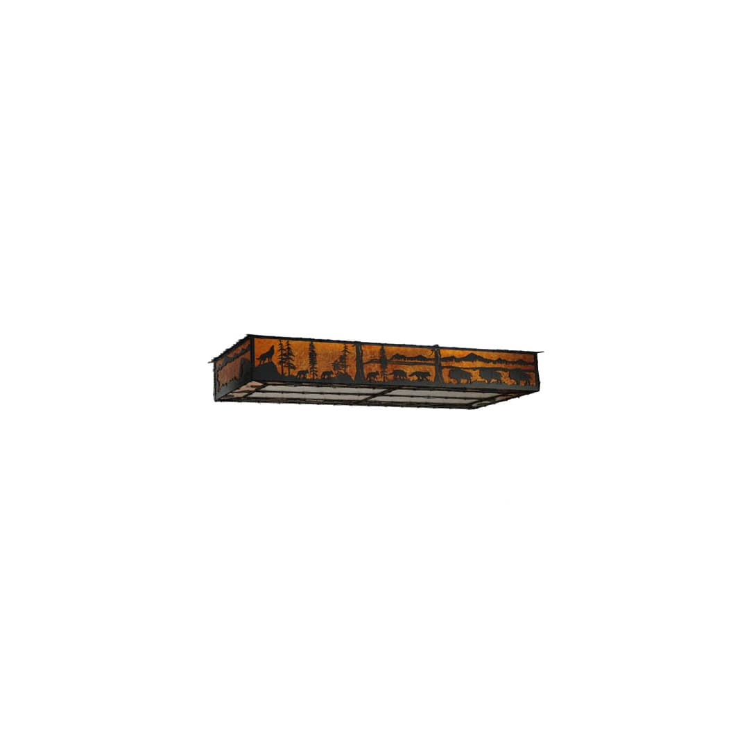 Wildlife at Dusk 12 Light 81" Wide Flush Mount Ceiling Fixture