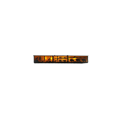 Wildlife at Dusk 12 Light 81" Wide Flush Mount Ceiling Fixture