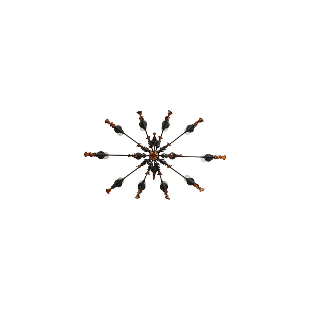 Windsor 14 Light 38" Wide Crystal Candle Style Chandelier - Chestnut Finish
