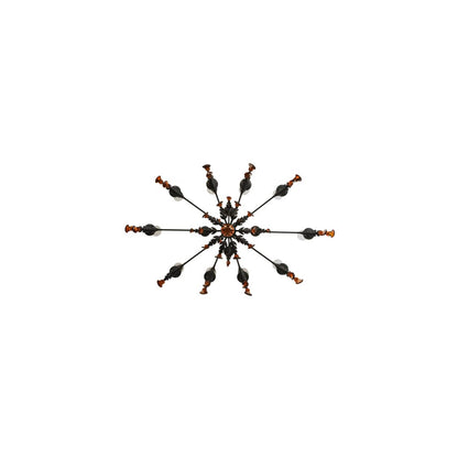 Windsor 14 Light 38" Wide Crystal Candle Style Chandelier - Chestnut Finish