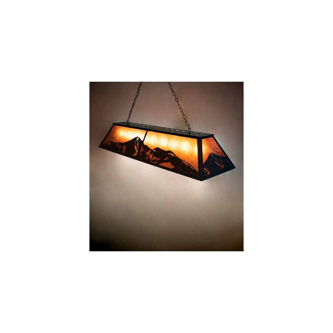 Long Mountain Range 9 Light 17" Wide Linear Pendant