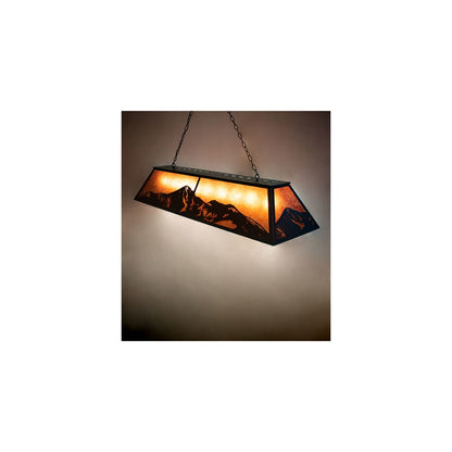 Long Mountain Range 9 Light 17" Wide Linear Pendant
