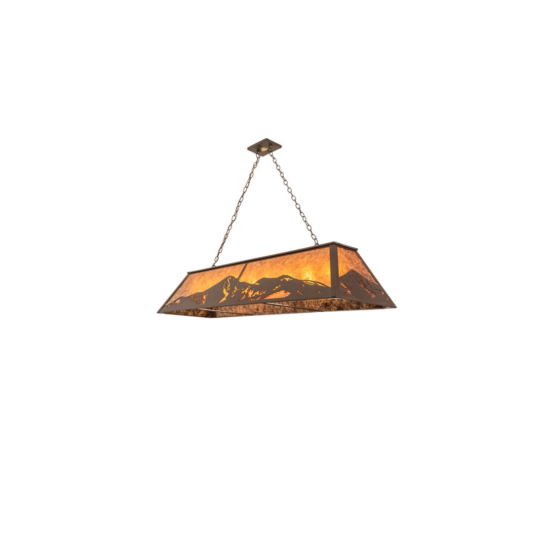 Long Mountain Range 9 Light 17" Wide Linear Pendant