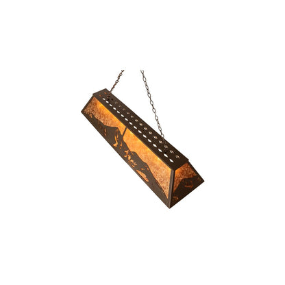 Long Mountain Range 9 Light 17" Wide Linear Pendant