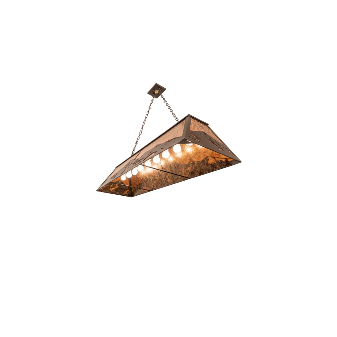 Long Mountain Range 9 Light 17" Wide Linear Pendant
