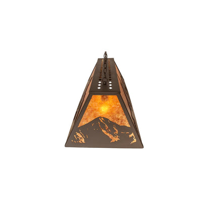 Long Mountain Range 9 Light 17" Wide Linear Pendant