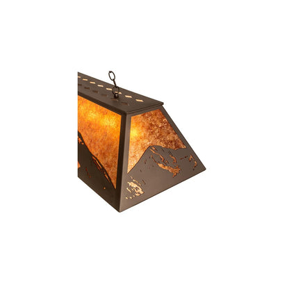 Long Mountain Range 9 Light 17" Wide Linear Pendant