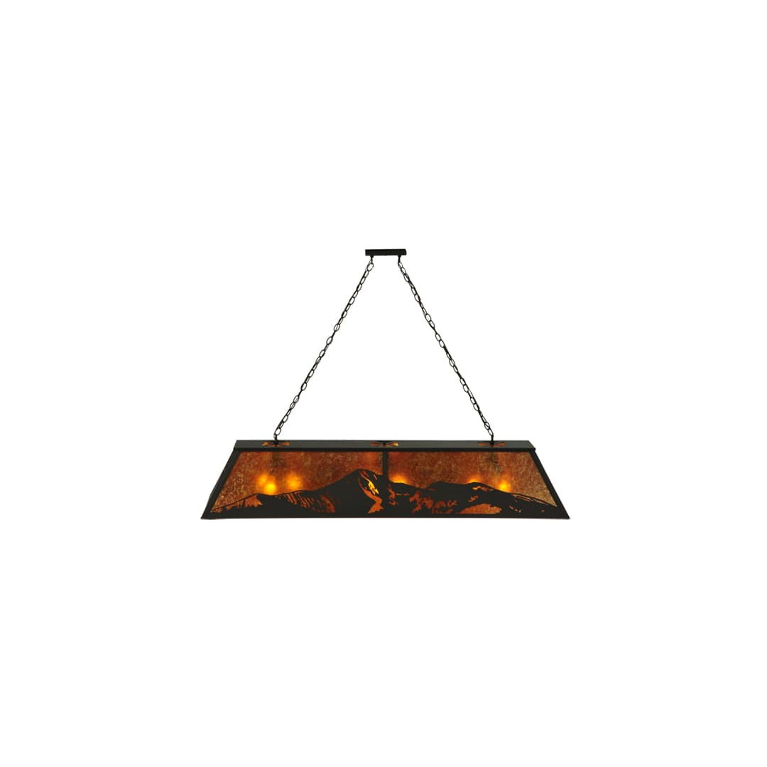 Long Mountain Range 9 Light 17" Wide Linear Pendant