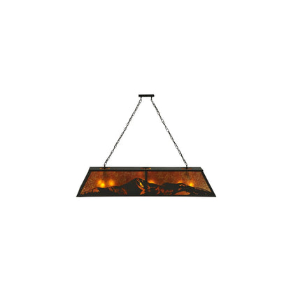Long Mountain Range 9 Light 17" Wide Linear Pendant