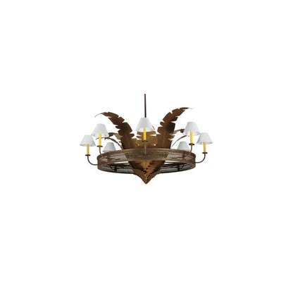 Banana Bamboo 6 Light 59" Wide Chandelier