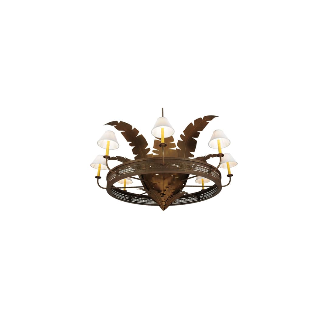 Banana Bamboo 6 Light 59" Wide Chandelier