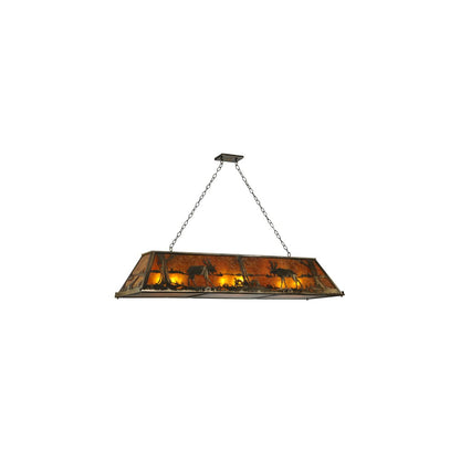 Moose at Lake 9 Light 18" Wide Linear Pendant