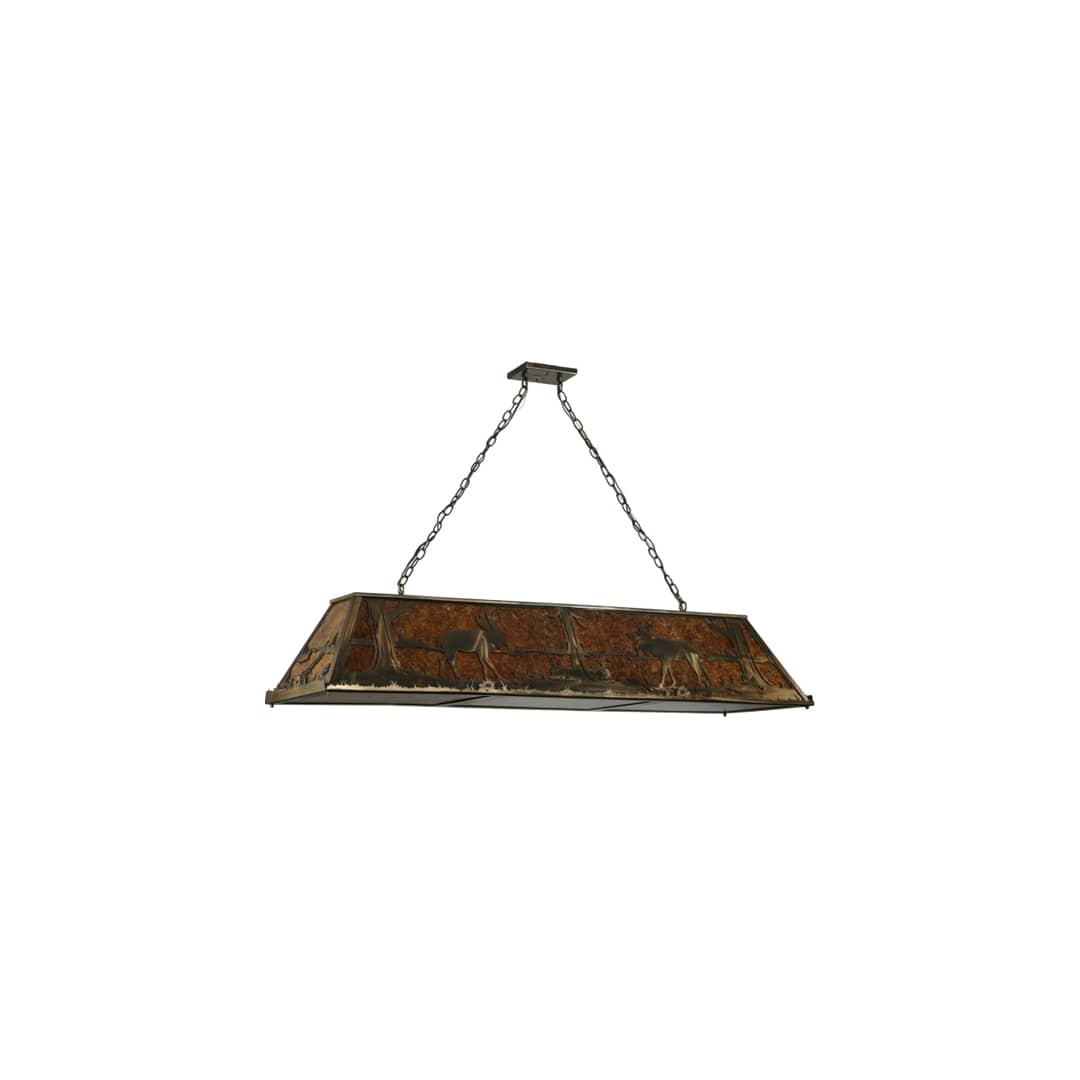 Moose at Lake 9 Light 18" Wide Linear Pendant