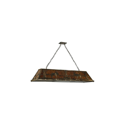 Moose at Lake 9 Light 18" Wide Linear Pendant