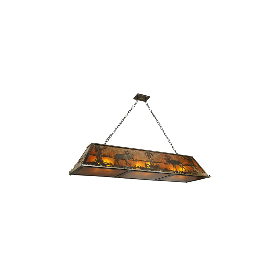 Moose at Lake 9 Light 18" Wide Linear Pendant