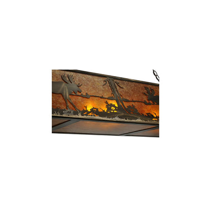 Moose at Lake 9 Light 18" Wide Linear Pendant