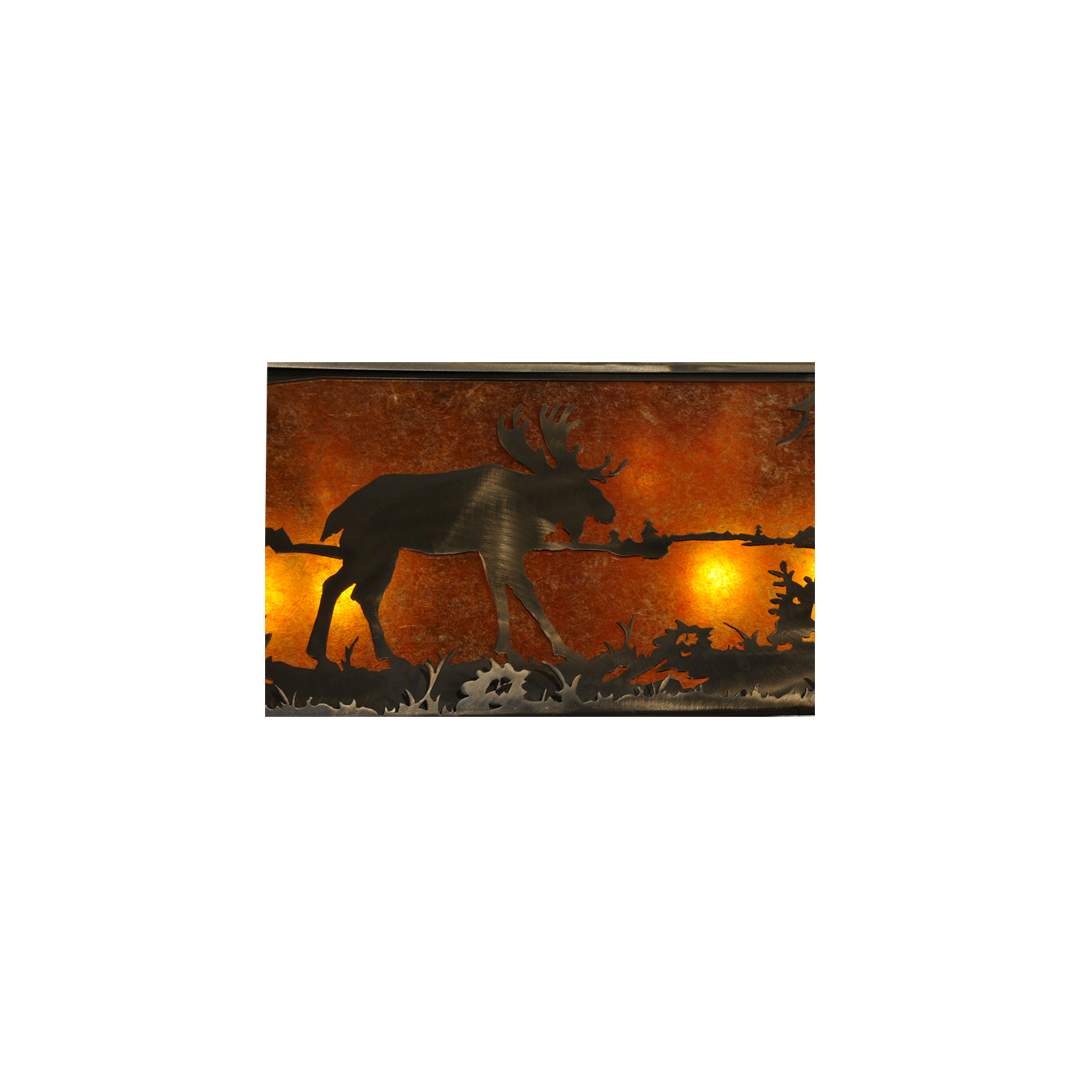 Moose at Lake 9 Light 18" Wide Linear Pendant
