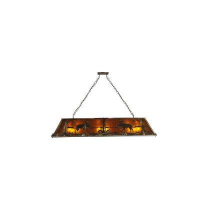 Moose at Lake 9 Light 18" Wide Linear Pendant