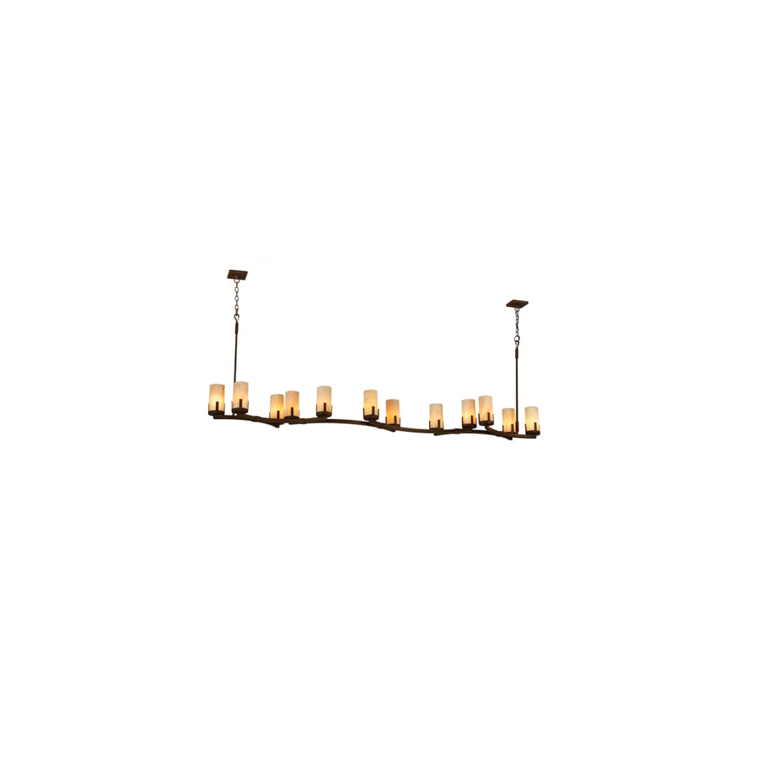 Cero 12 Light 96" Wide Pillar Candle Style Chandelier