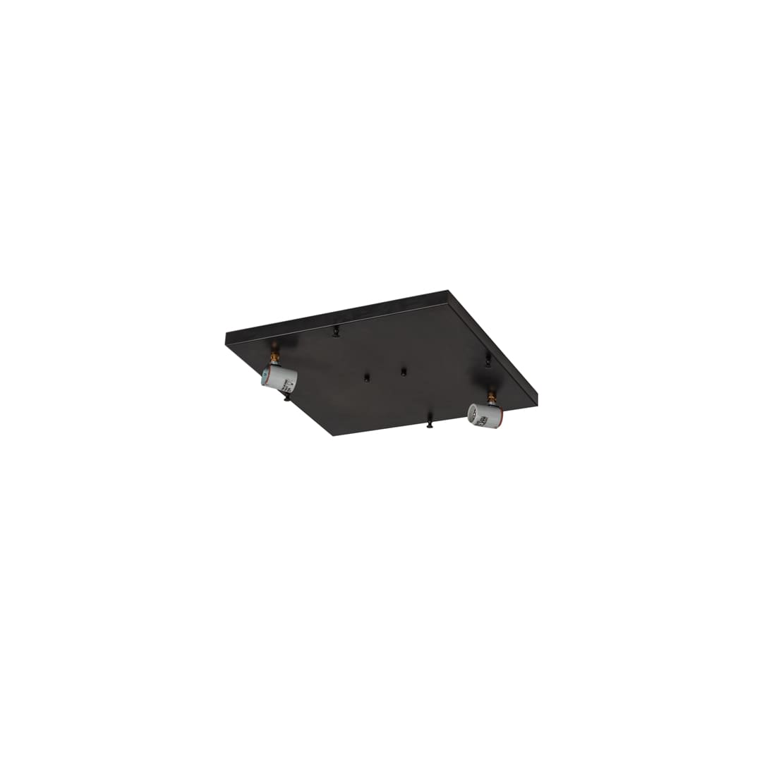 Deer Creek 2 Light 23" Wide Flush Mount Square Ceiling Fixture - Craftsman Brown Finish