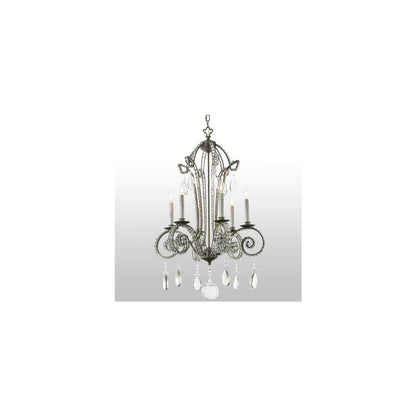 Lucerne 6 Light 25" Wide Crystal Candle Style Chandelier