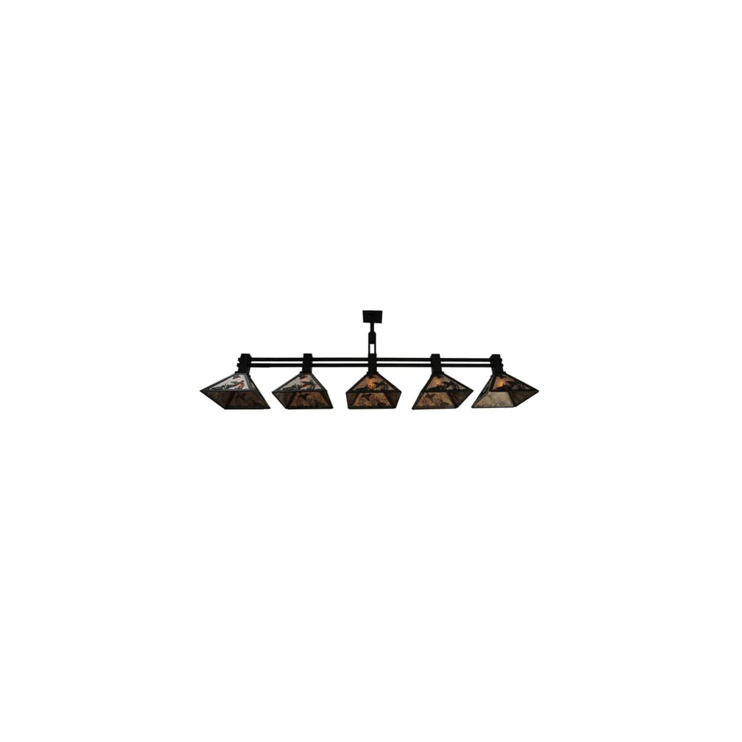 Ducks in Flight 5 Light 12" Wide Linear Pendant