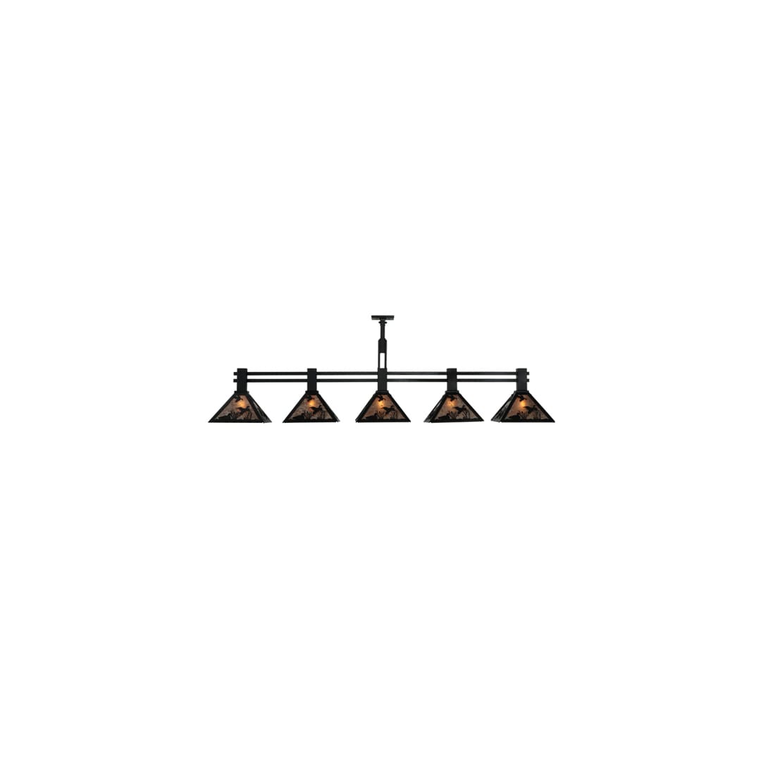 Ducks in Flight 5 Light 12" Wide Linear Pendant