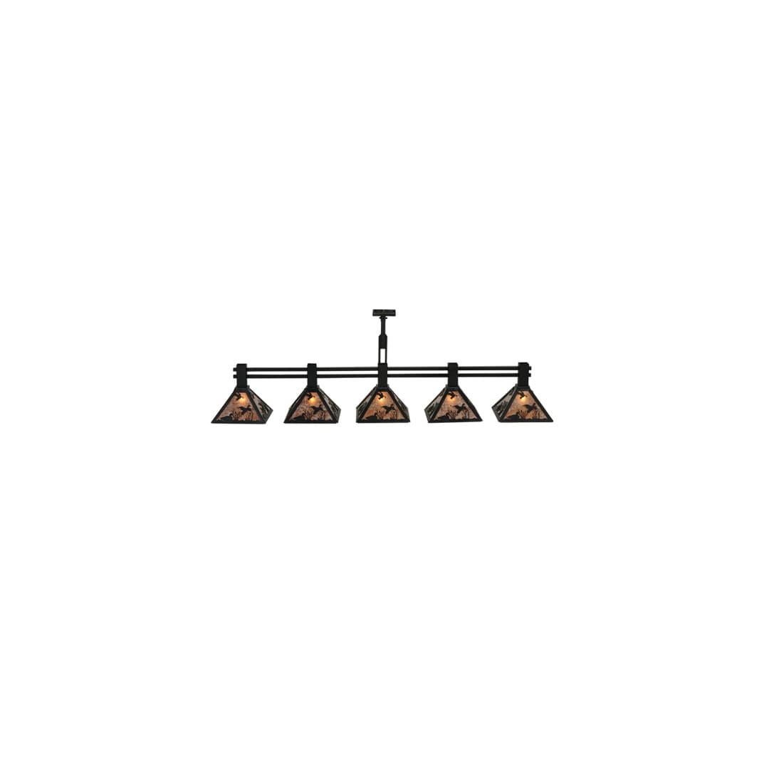Ducks in Flight 5 Light 12" Wide Linear Pendant
