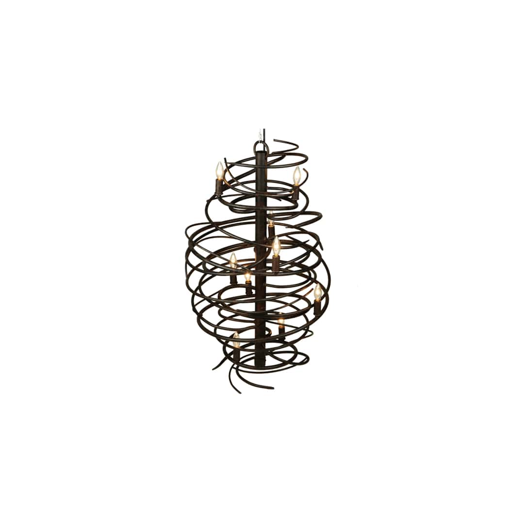 Cyclone 9 Light 21" Wide Taper Candle Style Chandelier