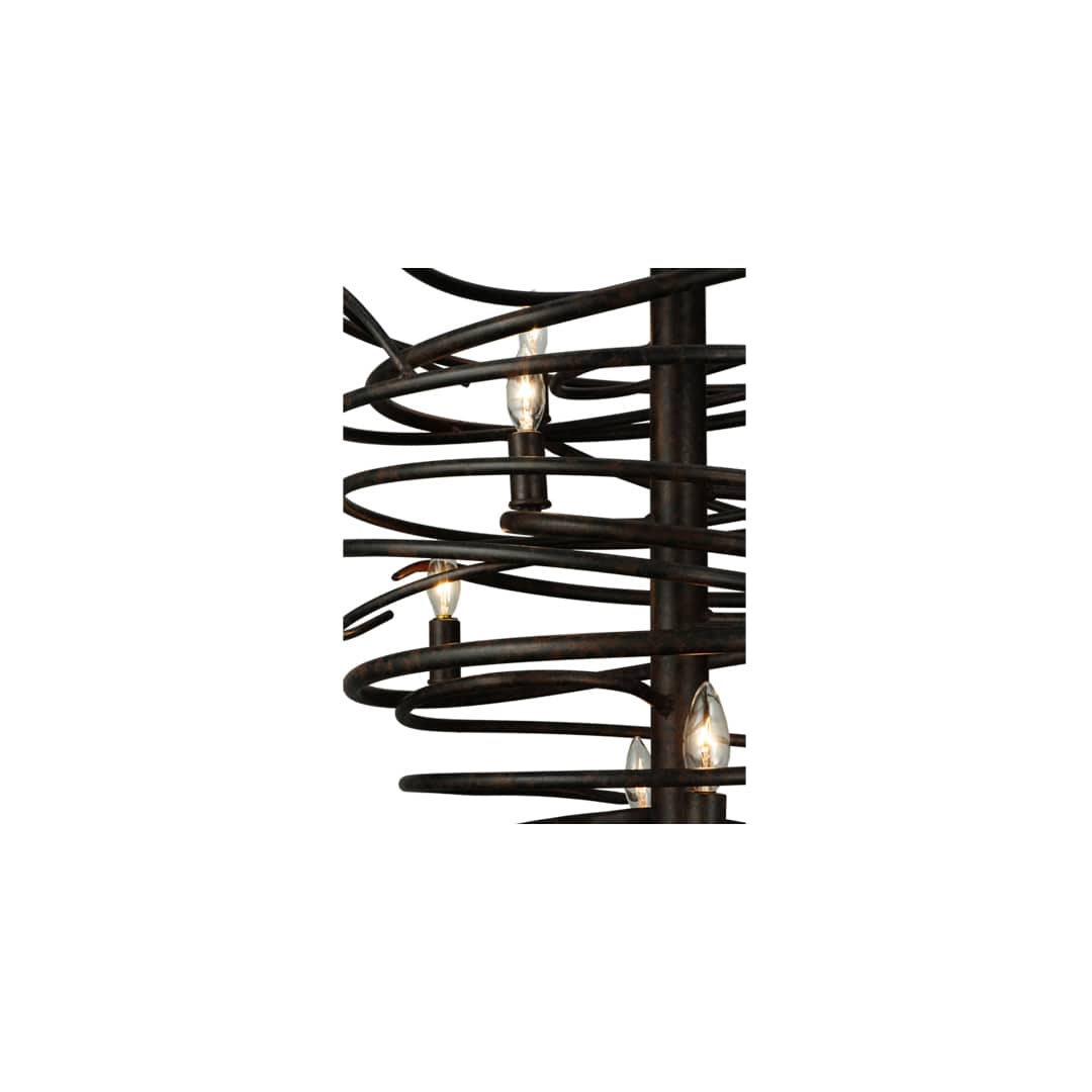 Cyclone 9 Light 21" Wide Taper Candle Style Chandelier