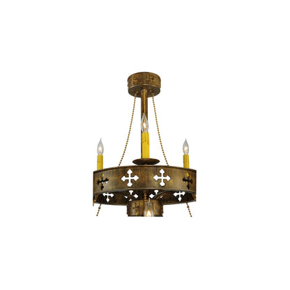 Byzantine 9 Light 38" Wide Taper Candle Style Chandelier