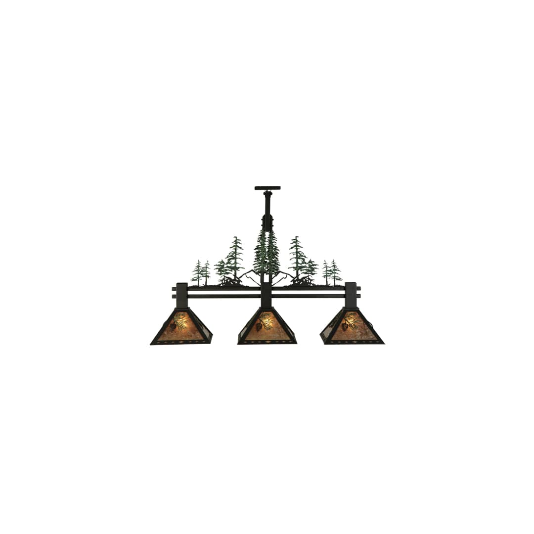 Winter Pine 3 Light 12" Wide Linear Pendant
