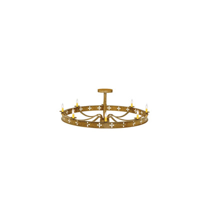 Byzantine 8 Light 48" Wide Semi-Flush Ceiling Fixture