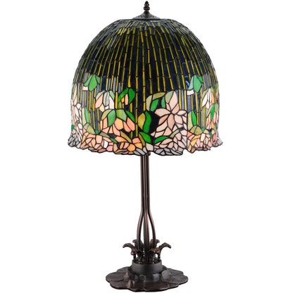 Vizcaya 3 Light 32" Tall Hand-Crafted Table Lamp with Stained Glass