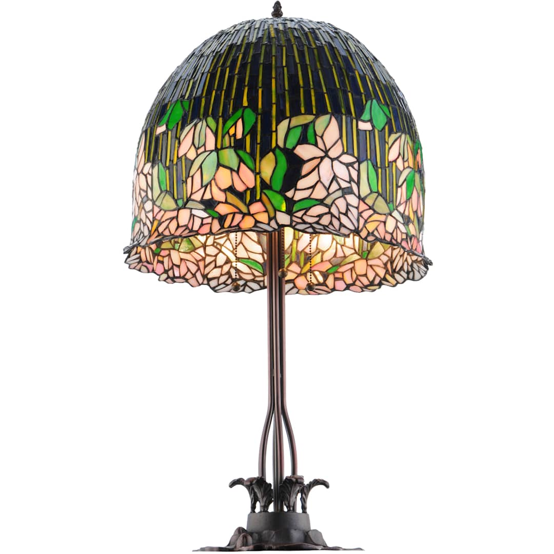 Vizcaya 3 Light 32" Tall Hand-Crafted Table Lamp with Stained Glass