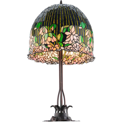 Vizcaya 3 Light 32" Tall Hand-Crafted Table Lamp with Stained Glass