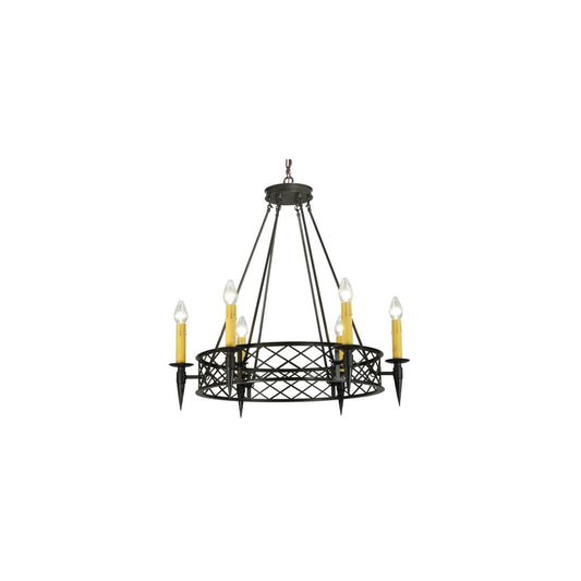 Topridge 6 Light 33" Wide Taper Candle Style Chandelier