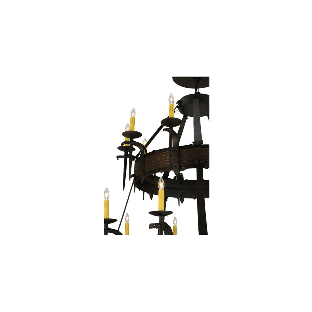 Costello 20 Light 48" Wide Taper Candle Style Chandelier - Burnished Copper / Wrought Iron Finish