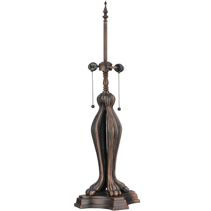 Labernum Trellis 2 Light 35.5" Tall Hand-Crafted Table Lamp with Stained Glass