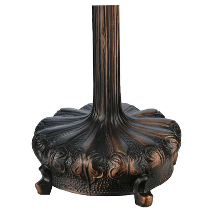 Wisteria 2 Light 25" Tall Hand-Crafted Table Lamp with Stained Glass