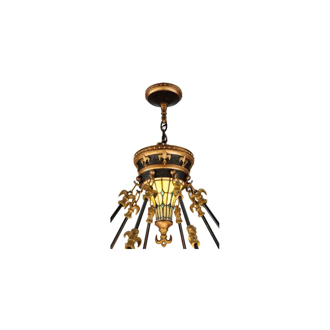 Fleur-de-lis 3 Light 28" Wide Pendant