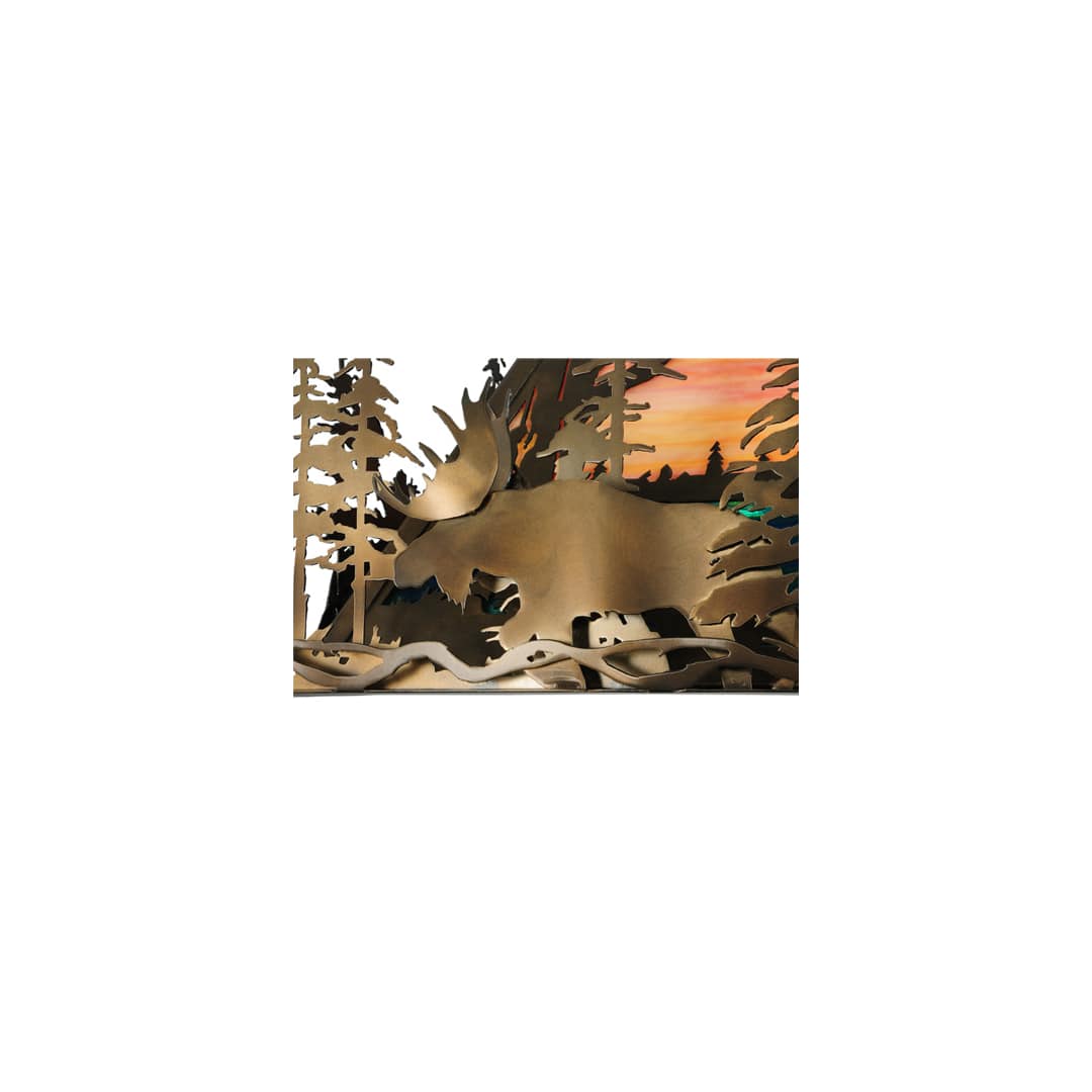 Moose through the Trees 6 Light 19" Wide Linear Pendant