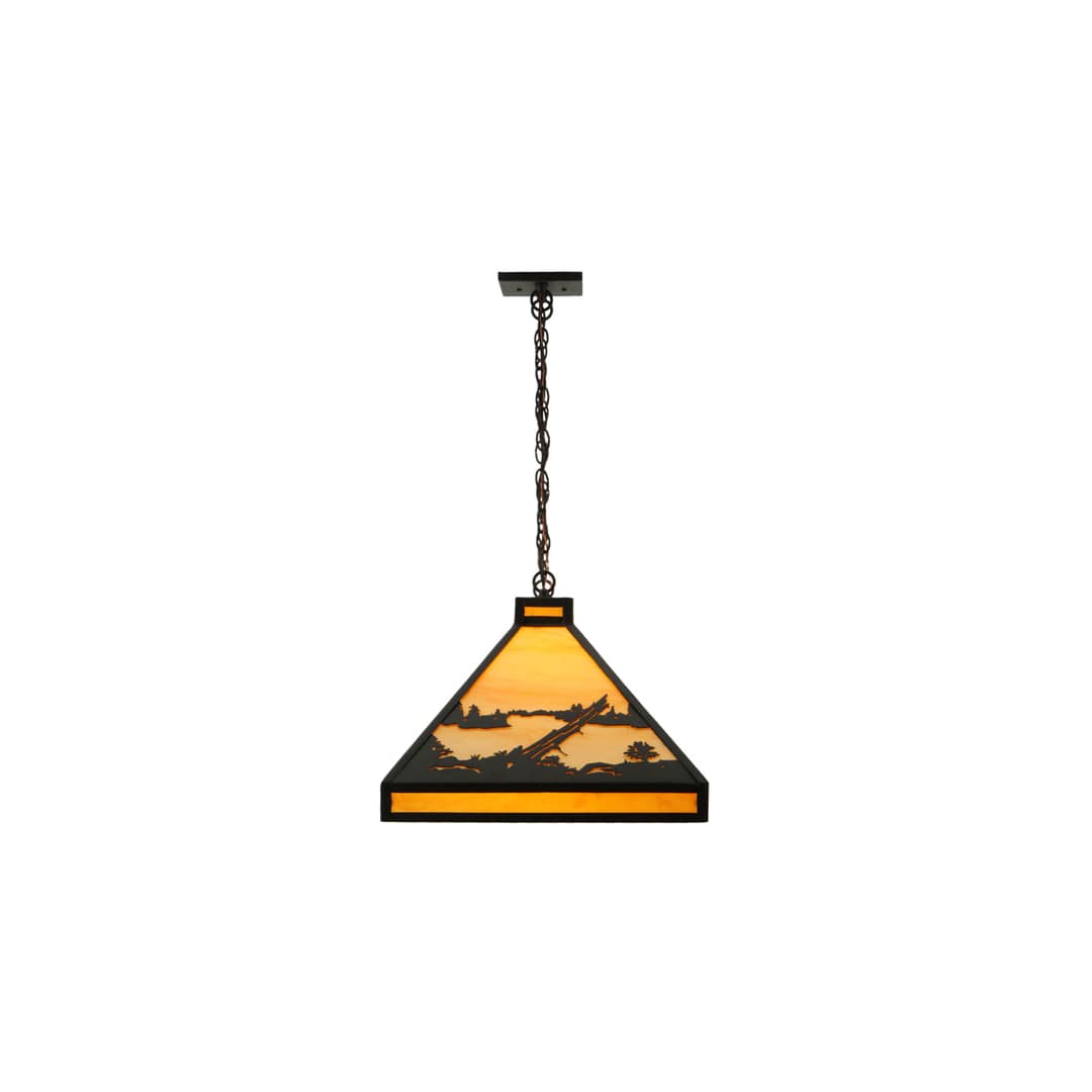 Quiet Pond 6 Light 17" Wide Linear Pendant