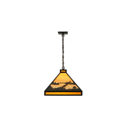 Quiet Pond 6 Light 17" Wide Linear Pendant