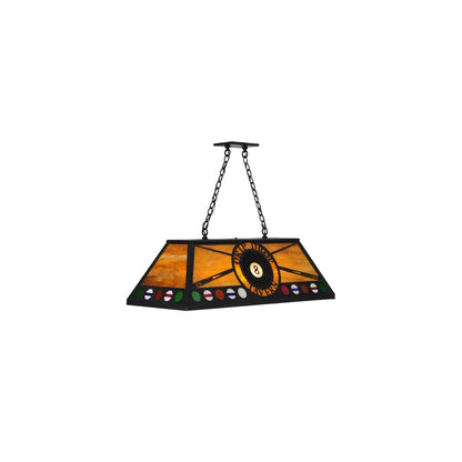 Personalized 9 Light 17" Wide Billiard Linear Pendant
