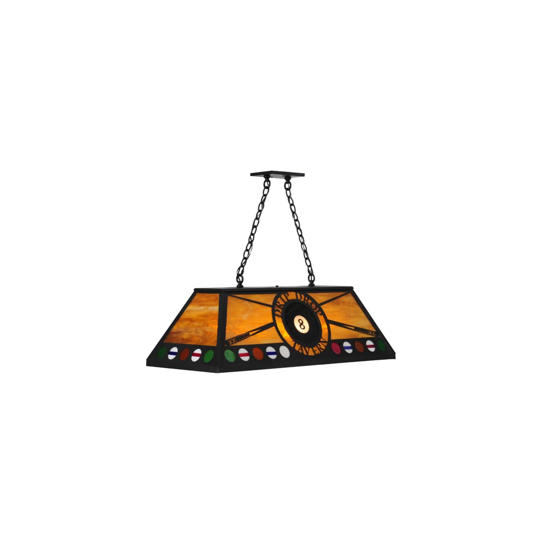 Personalized 9 Light 17" Wide Billiard Linear Pendant