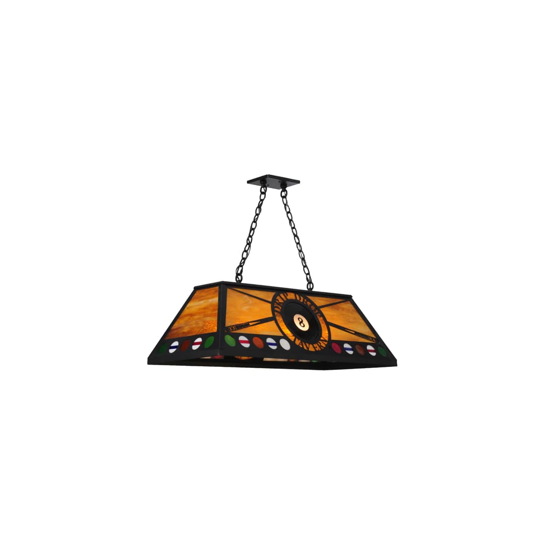 Personalized 9 Light 17" Wide Billiard Linear Pendant