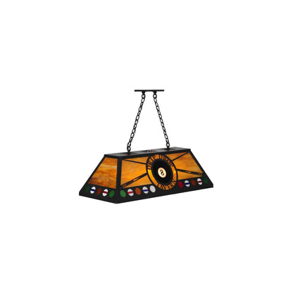 Personalized 9 Light 17" Wide Billiard Linear Pendant