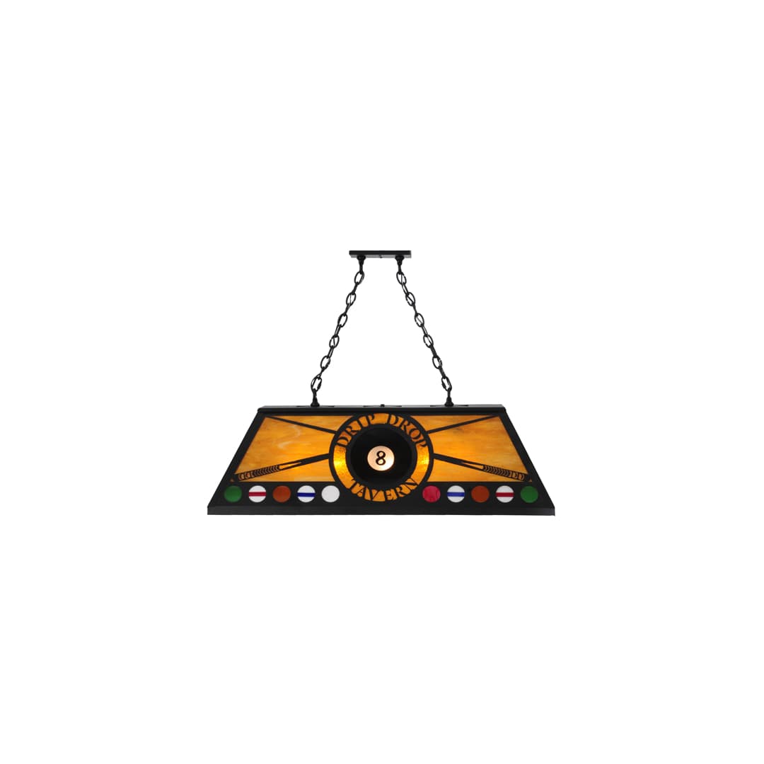 Personalized 9 Light 17" Wide Billiard Linear Pendant
