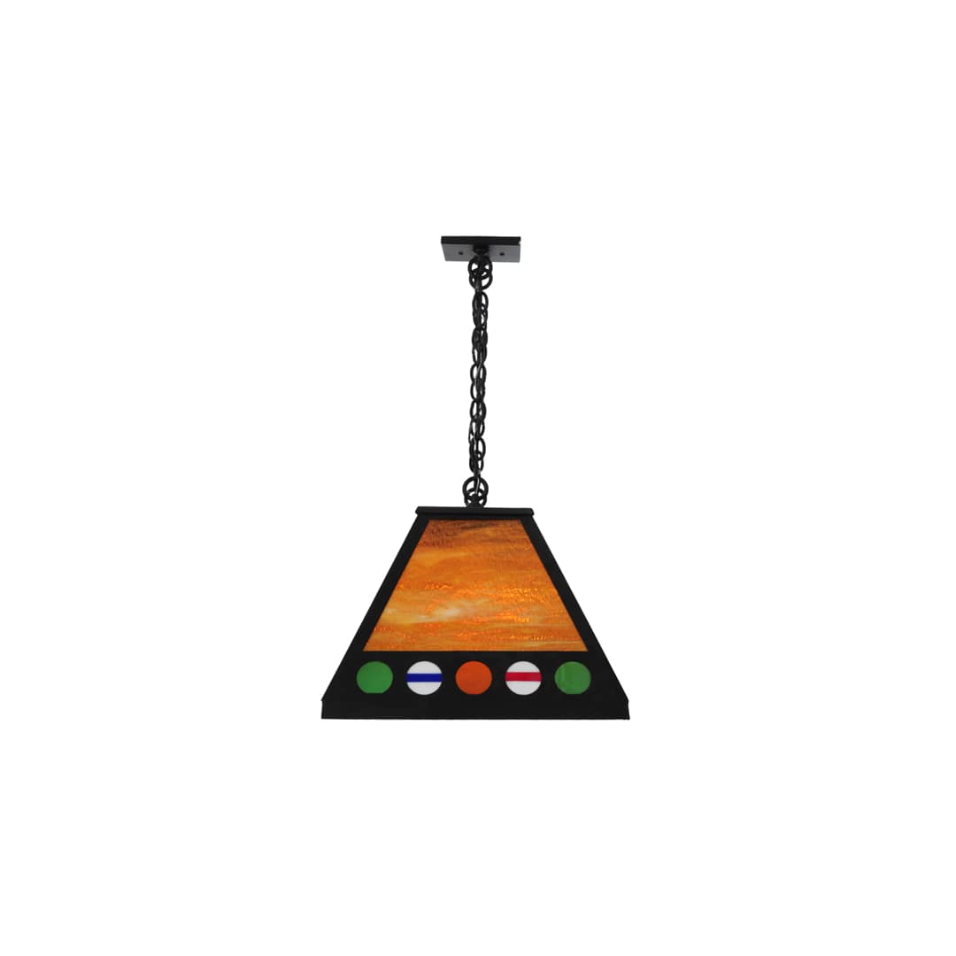 Personalized 9 Light 17" Wide Billiard Linear Pendant
